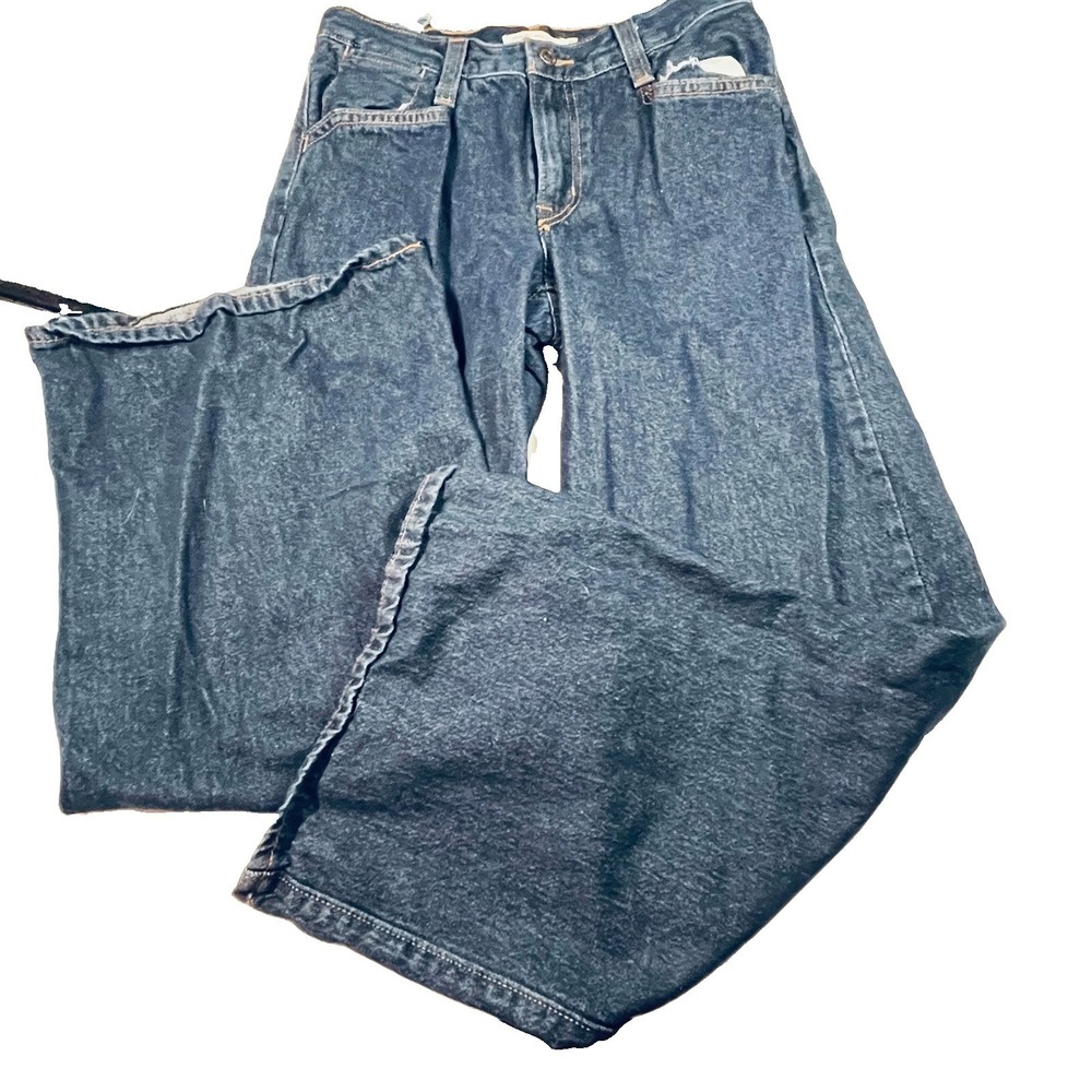 Levis Womens '94 Baggy Wide Leg Denim Jeans Dark Wash‎ Size 27x31 EUC